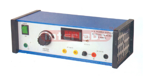 POWER SUPPLY, AC / DC, CONTINUOUSLY VARIABLE, 0-25V, WITH DIGITAL DISPLAY